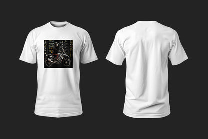 Adventure Night - 10 Farklı Renk - Unisex Rahat Kalıp Baskılı Tişört - Moto Garage Collection