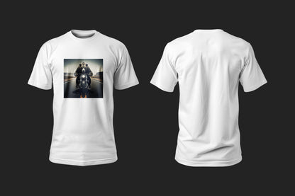 Road on BearZ - 10 Farklı Renk - Unisex Rahat Kalıp Baskılı Tişört - BearZ Collection