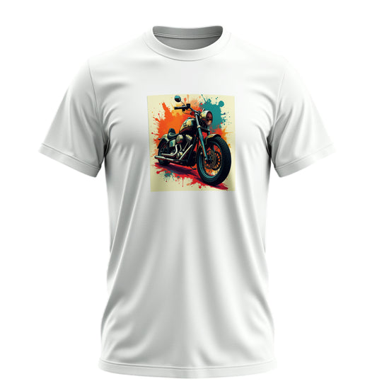 Vintage Motosiklet - 10 Farklı Renk - Unisex Rahat Kalıp Baskılı Tişört - Moto Garage Collection