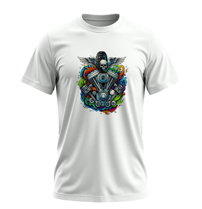 Motor Sanatı Motosiklet - 10 Farklı Renk - Unisex Rahat Kalıp Baskılı Tişört - Moto Garage Collection