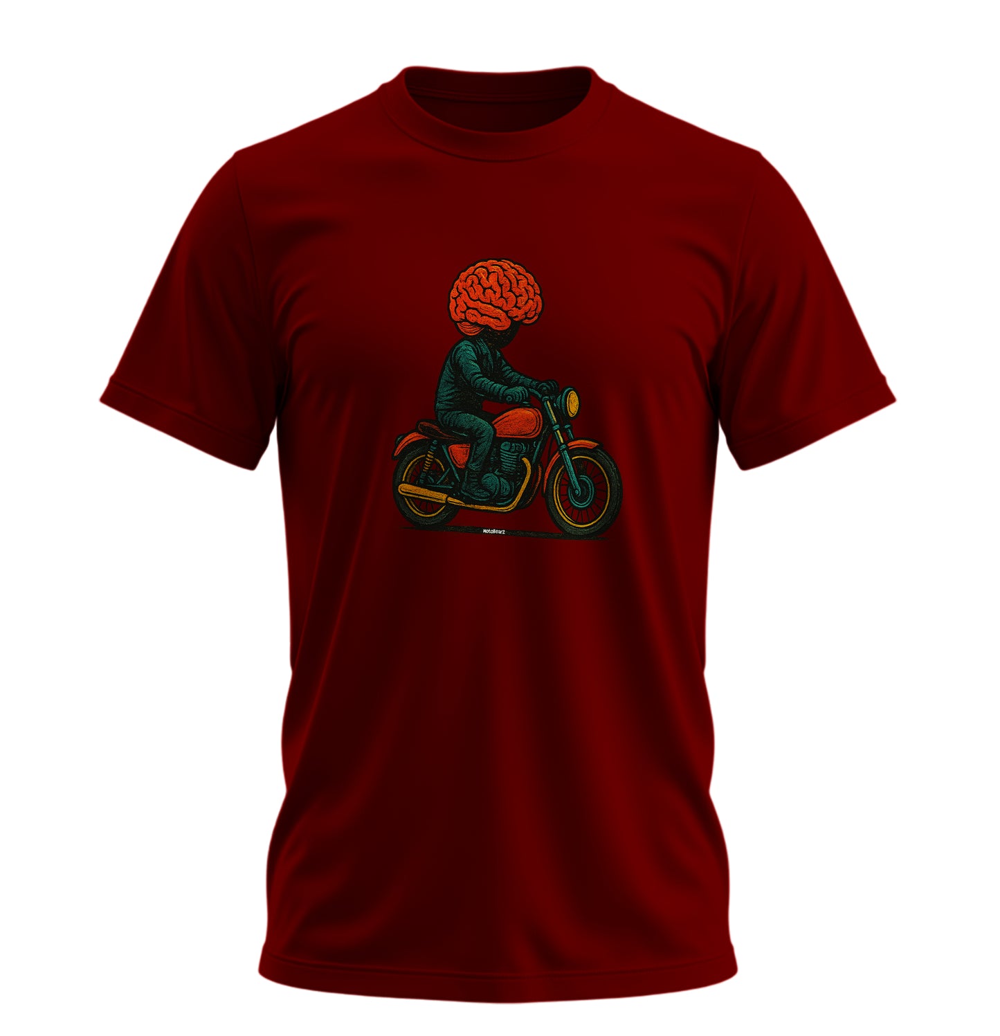 Akıllı Motorcu Motosiklet - 10 Farklı Renk - Unisex Rahat Kalıp Baskılı Tişört - Moto Garage Collection