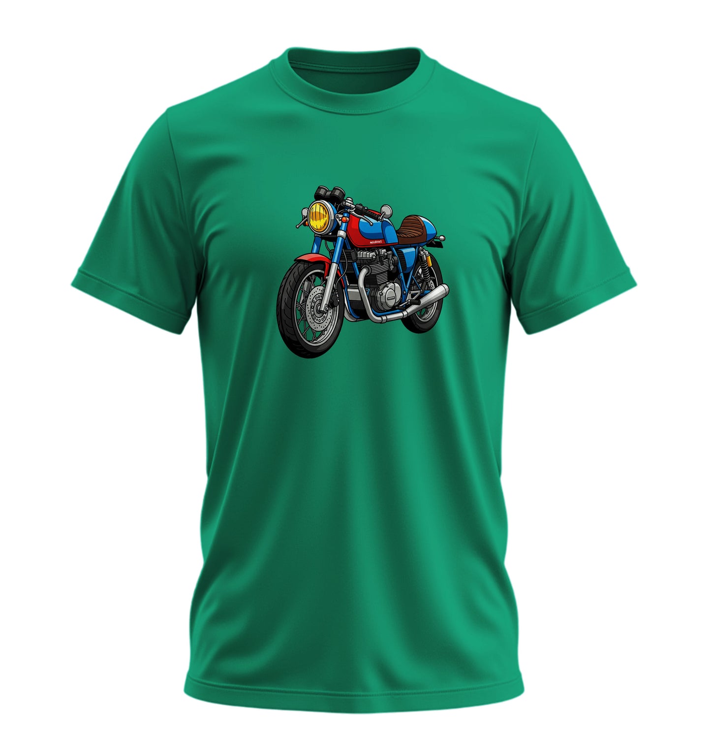 Renkli Motosiklet - 10 Farklı Renk - Unisex Rahat Kalıp Baskılı Tişört - Moto Garage Collection