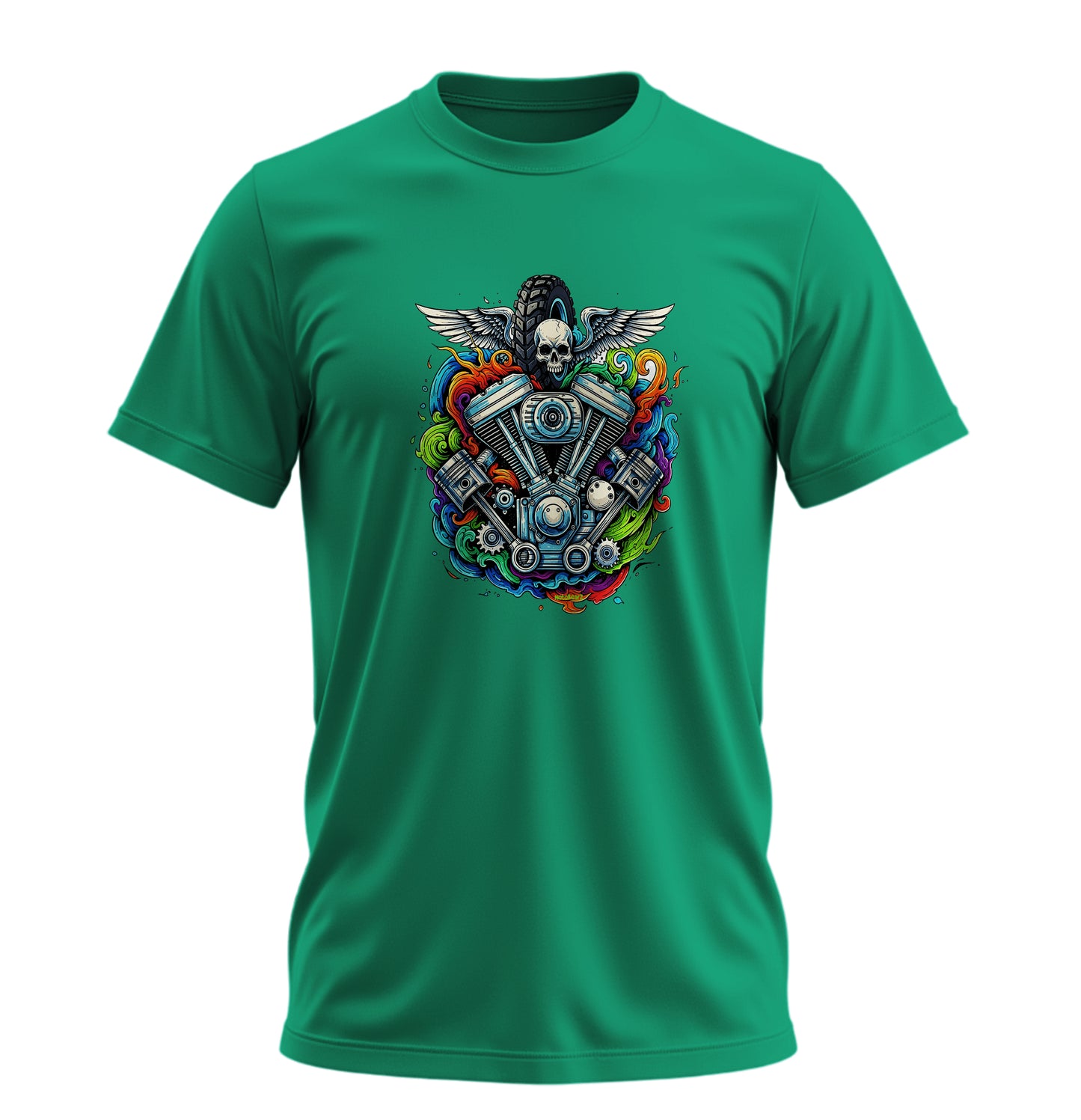 Motor Sanatı Motosiklet - 10 Farklı Renk - Unisex Rahat Kalıp Baskılı Tişört - Moto Garage Collection