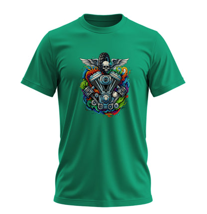 Motor Sanatı Motosiklet - 10 Farklı Renk - Unisex Rahat Kalıp Baskılı Tişört - Moto Garage Collection