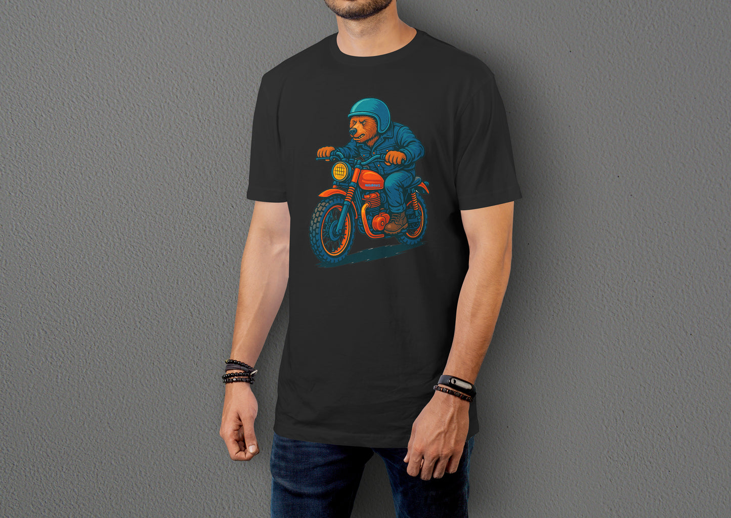 Blue BearZ - 10 Farklı Renk - Unisex Rahat Kalıp Baskılı Tişört - BearZ Collection