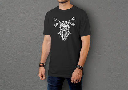 Chopper Bold Head - 10 Farklı Renk - Unisex Rahat Kalıp Baskılı Tişört - Moto Garage Collection