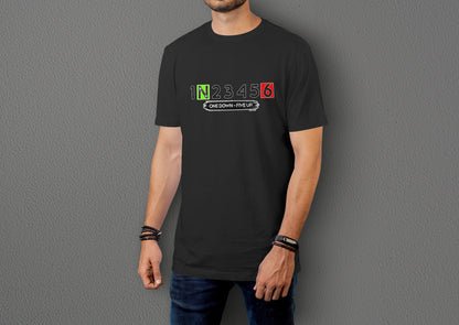 One Down Five Up - 10 Farklı Renk - Unisex Rahat Kalıp Baskılı Tişört - Moto Garage Collection