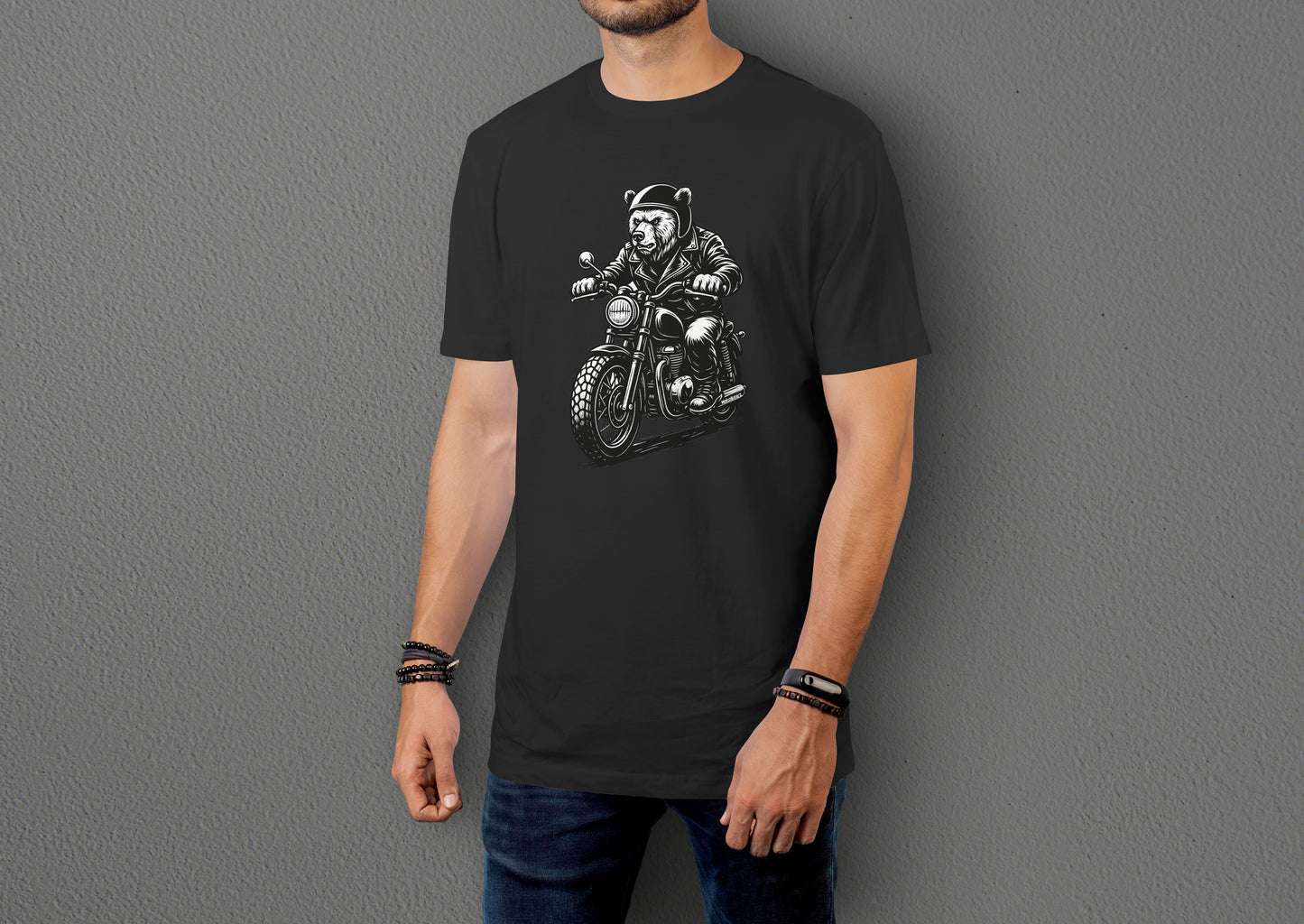 Black N White - 10 Farklı Renk - Unisex Rahat Kalıp Baskılı Tişört - BearZ Collection