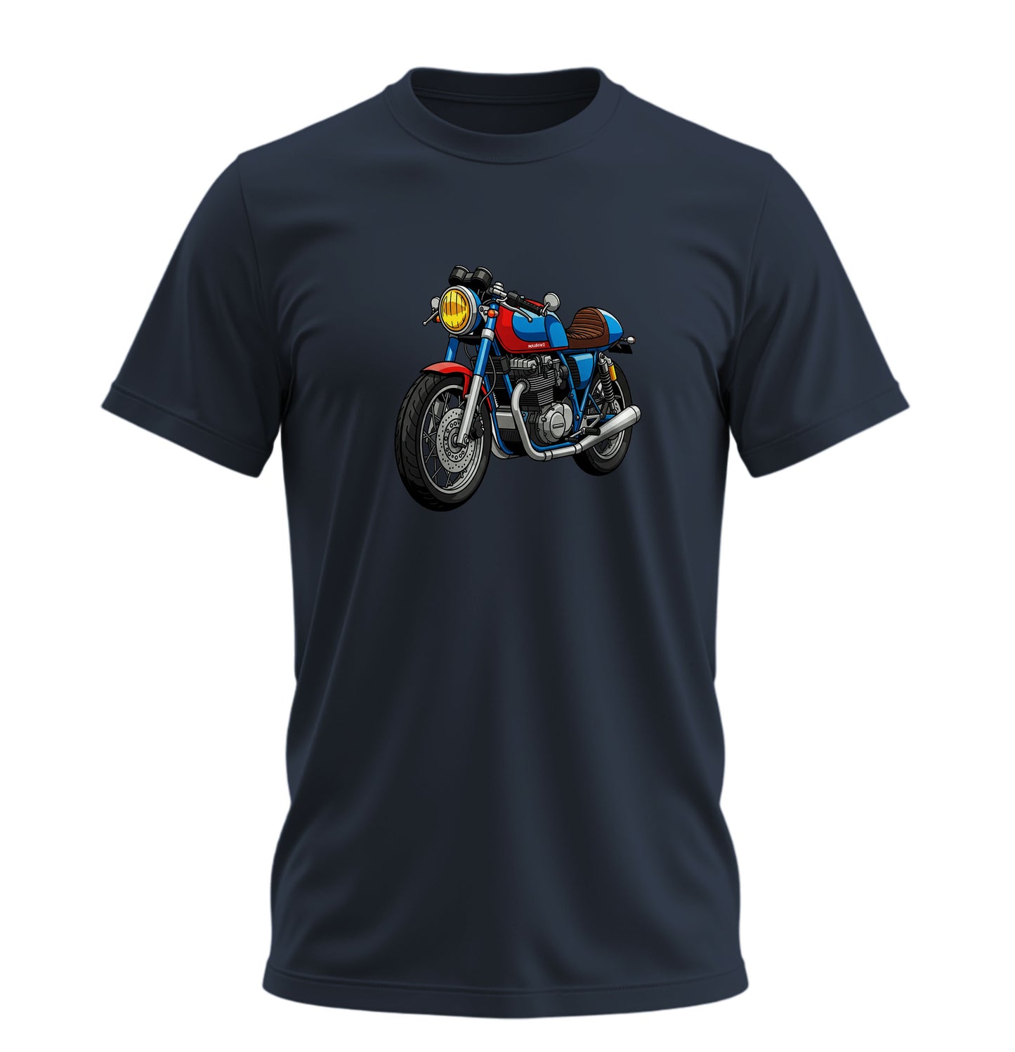 Renkli Motosiklet - 10 Farklı Renk - Unisex Rahat Kalıp Baskılı Tişört - Moto Garage Collection