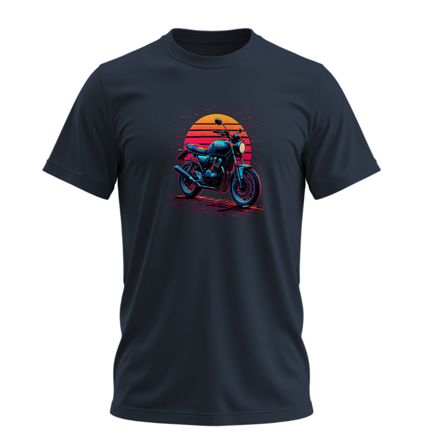 Retro Motosiklet - 10 Farklı Renk - Unisex Rahat Kalıp Baskılı Tişört - Moto Garage Collection