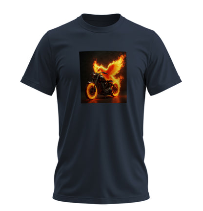 Fire Bird Motosiklet - 10 Farklı Renk - Unisex Rahat Kalıp Baskılı Tişört - Moto Garage Collection