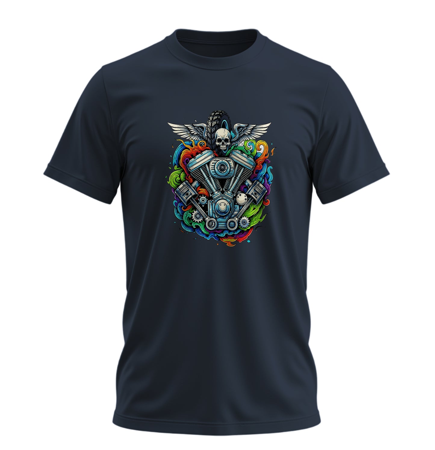 Motor Sanatı Motosiklet - 10 Farklı Renk - Unisex Rahat Kalıp Baskılı Tişört - Moto Garage Collection