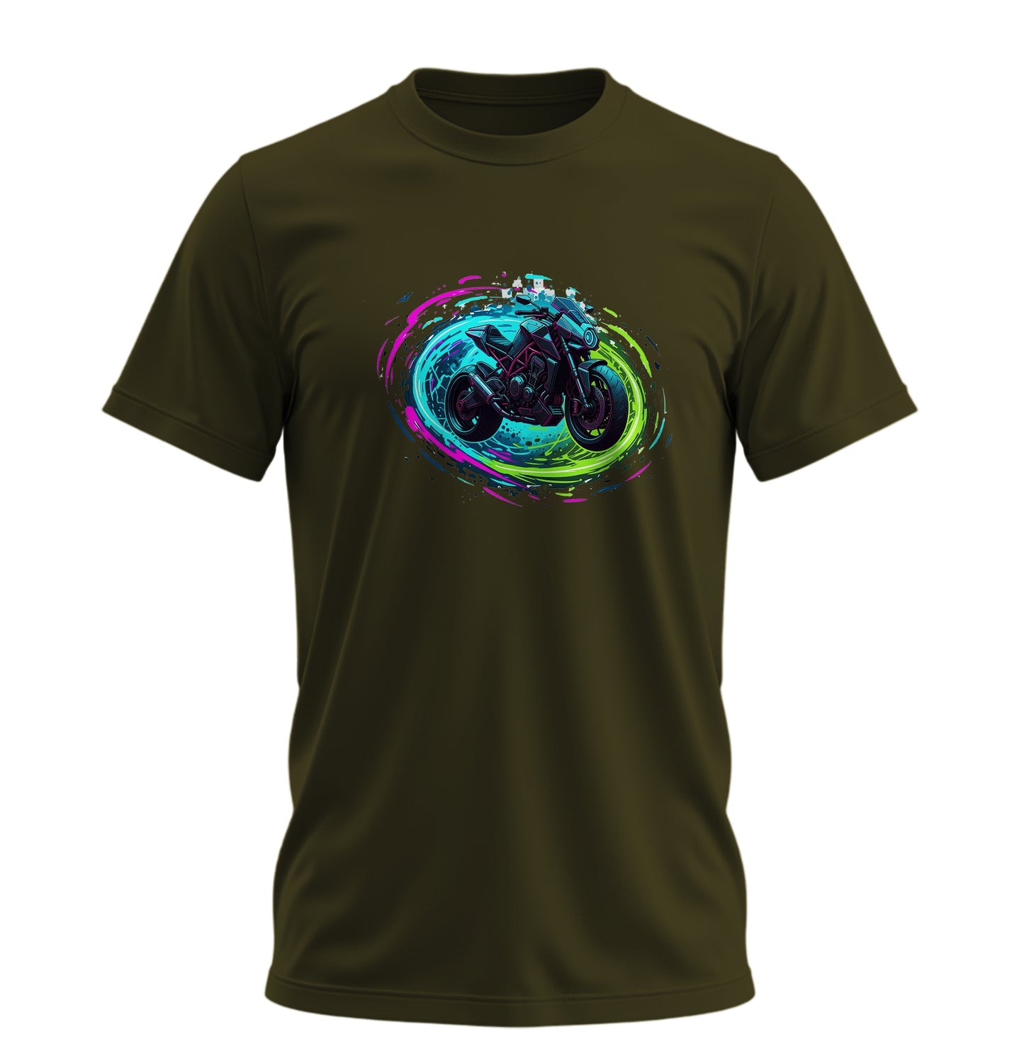 Fütüristik Motosiklet - 10 Farklı Renk - Unisex Rahat Kalıp Baskılı Tişört - Moto Garage Collection