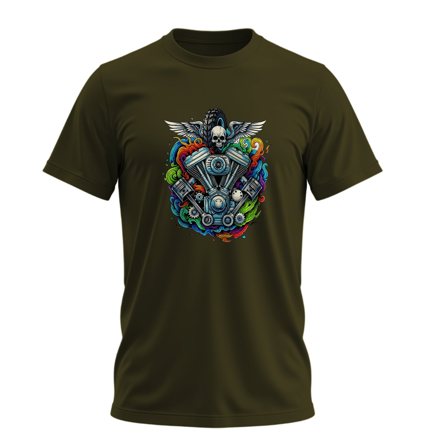 Motor Sanatı Motosiklet - 10 Farklı Renk - Unisex Rahat Kalıp Baskılı Tişört - Moto Garage Collection