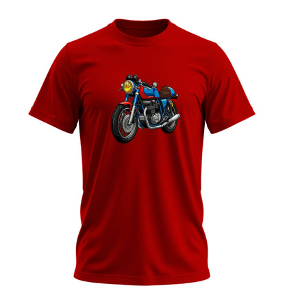 Renkli Motosiklet - 10 Farklı Renk - Unisex Rahat Kalıp Baskılı Tişört - Moto Garage Collection