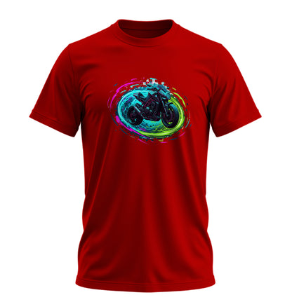 Fütüristik Motosiklet - 10 Farklı Renk - Unisex Rahat Kalıp Baskılı Tişört - Moto Garage Collection