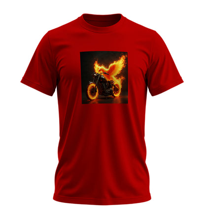 Fire Bird Motosiklet - 10 Farklı Renk - Unisex Rahat Kalıp Baskılı Tişört - Moto Garage Collection