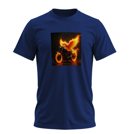 Fire Bird Motosiklet - 10 Farklı Renk - Unisex Rahat Kalıp Baskılı Tişört - Moto Garage Collection