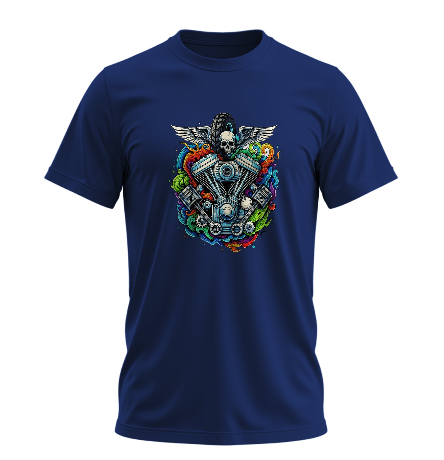 Motor Sanatı Motosiklet - 10 Farklı Renk - Unisex Rahat Kalıp Baskılı Tişört - Moto Garage Collection