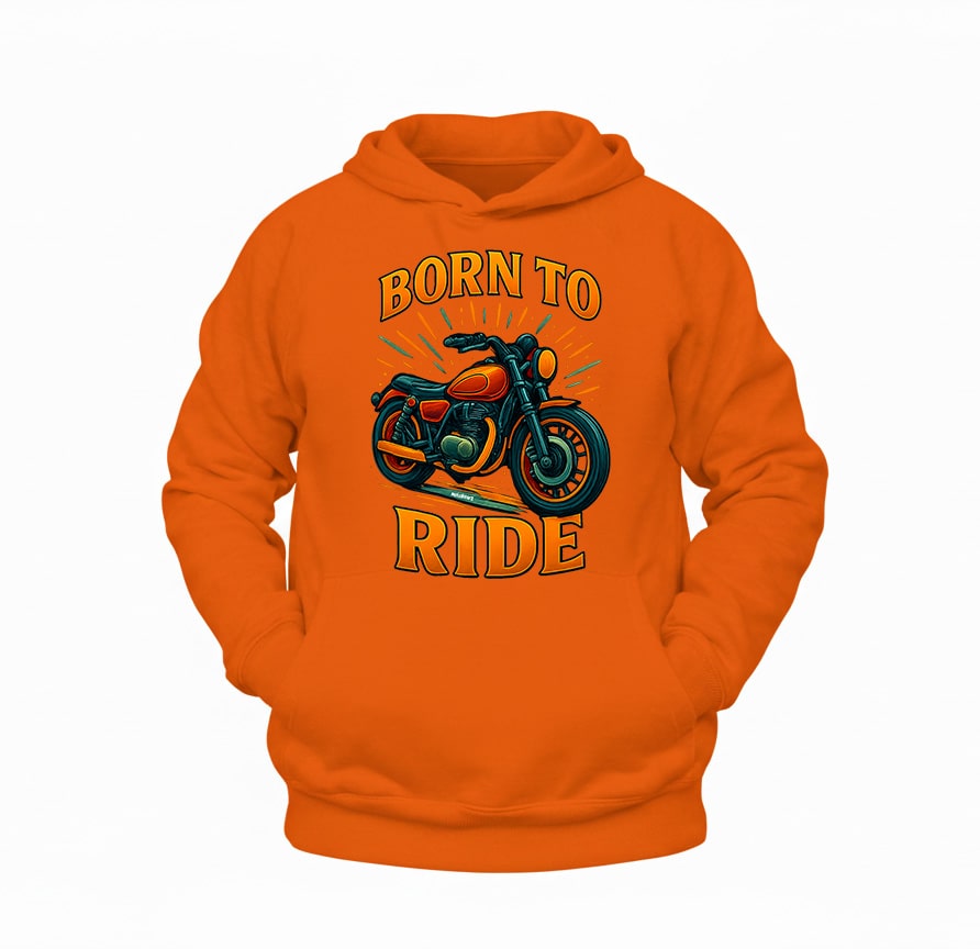 Born to Ride Motosiklet Hoodie – Şardonlu Kalın Unisex Motosiklet Kapüşonlu Sweatshirt - Hoodie Collection