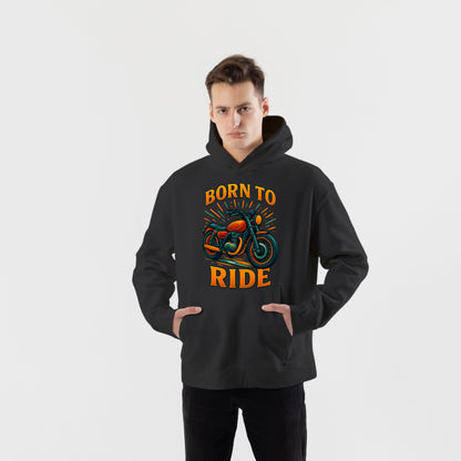 Born to Ride Motosiklet Hoodie – Şardonlu Kalın Unisex Motosiklet Kapüşonlu Sweatshirt - Hoodie Collection