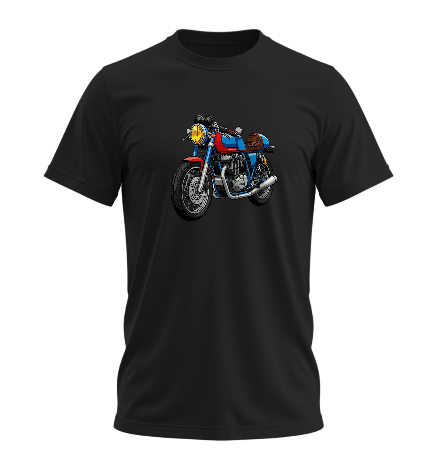 Renkli Motosiklet - 10 Farklı Renk - Unisex Rahat Kalıp Baskılı Tişört - Moto Garage Collection