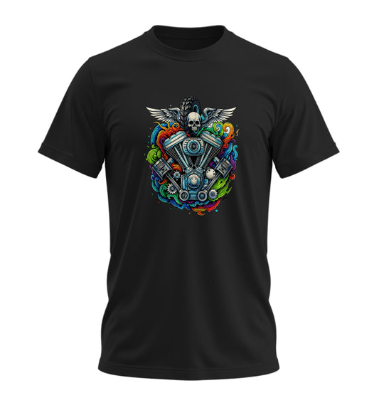 Motor Sanatı Motosiklet - 10 Farklı Renk - Unisex Rahat Kalıp Baskılı Tişört - Moto Garage Collection