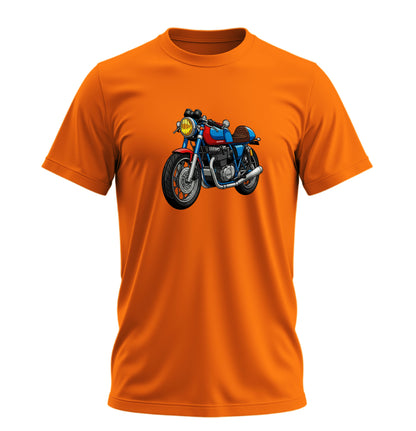 Renkli Motosiklet - 10 Farklı Renk - Unisex Rahat Kalıp Baskılı Tişört - Moto Garage Collection