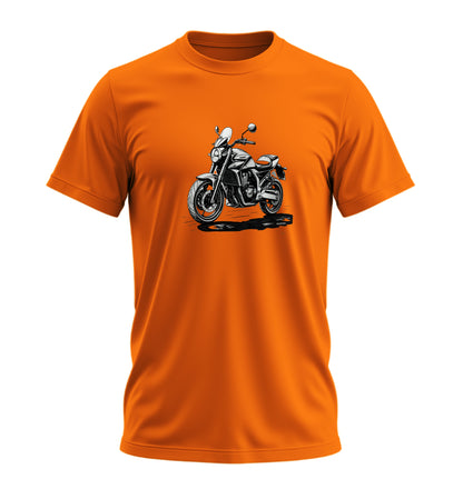Black White Motosiklet - 10 Farklı Renk - Unisex Rahat Kalıp Baskılı Tişört - Moto Garage Collection