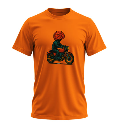 Akıllı Motorcu Motosiklet - 10 Farklı Renk - Unisex Rahat Kalıp Baskılı Tişört - Moto Garage Collection